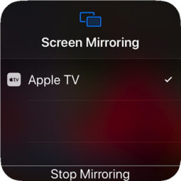 Screen Mirroring to Apple TV.