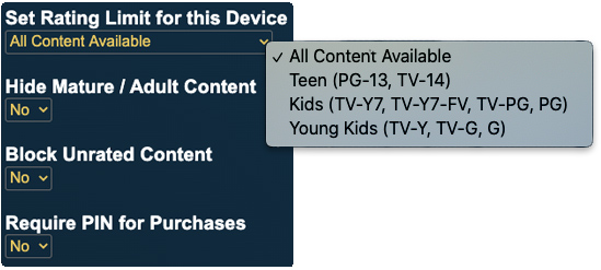 Parental Controls