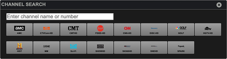 Channel Search by Name or Number